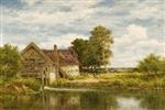 Benjamin Williams Leader  - Bilder Gemälde - Old Worcestershire Mill