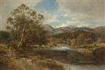 Benjamin Williams Leader  - Bilder Gemälde - On the Llygwy, North Wales