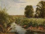 Benjamin Williams Leader  - Bilder Gemälde - On the Teme at Worcester