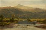 Benjamin Williams Leader  - Bilder Gemälde - Scene on the Llugwy with Moel Siabod in the Distance