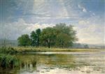 Benjamin Williams Leader  - Bilder Gemälde - Summertime on an English River