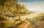 Benjamin Williams Leader  - Bilder Gemälde - Summertime, a Stream, near Dolgellau