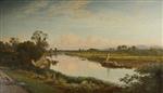 Benjamin Williams Leader  - Bilder Gemälde - The Smooth Severn Stream