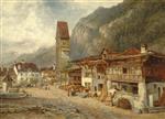 Benjamin Williams Leader  - Bilder Gemälde - Unterseen, Interlaken, Autumn in Switzerland