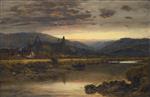 Benjamin Williams Leader  - Bilder Gemälde - View of Tintern Abbey from the River