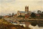 Benjamin Williams Leader  - Bilder Gemälde - Worcester Cathedral