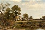 Benjamin Williams Leader  - Bilder Gemälde - Worcestershire Cottages