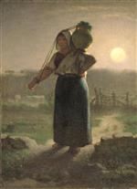 Jean Francois Millet - Bilder Gemälde - A Milkmaid