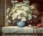 Jean Francois Millet - Bilder Gemälde - Bouquet of Daisies