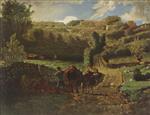 Jean Francois Millet - Bilder Gemälde - Farm in Greville