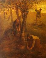 Jean Francois Millet - Bilder Gemälde - Gathering Apples
