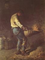 Jean Francois Millet - Bilder Gemälde - Getreidesieber