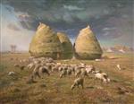 Jean Francois Millet - Bilder Gemälde - Haystacks, Autumn