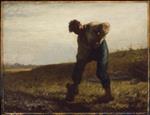 Jean Francois Millet - Bilder Gemälde - Man Turning Over the Soil