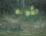 Jean Francois Millet  - Bilder Gemälde - Narcissi and Violets