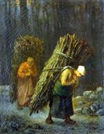 Jean Francois Millet  - Bilder Gemälde - Peasant Women with Brushwood