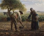Jean Francois Millet  - Bilder Gemälde - Potato Planters
