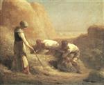 Jean Francois Millet  - Bilder Gemälde - The Hay Trussers