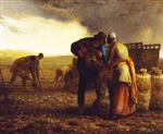 Jean Francois Millet  - Bilder Gemälde - The Potato Harvest