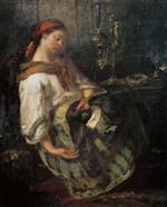 Jean Francois Millet  - Bilder Gemälde - The Sleeping Seamstress