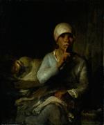 Jean Francois Millet  - Bilder Gemälde - Woman and Child