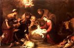 Bartolome Esteban Perez Murillo  - Bilder Gemälde - Adoration of the Shepherds