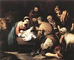 Bartolome Esteban Perez Murillo  - Bilder Gemälde - Adoration of the Shepherds