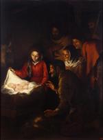 Bartolome Esteban Perez Murillo  - Bilder Gemälde - Adoration of the Shepherds