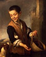 Bartolome Esteban Perez Murillo  - Bilder Gemälde - Boy with a Dog