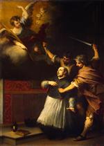 Bartolome Esteban Perez Murillo  - Bilder Gemälde - Death of the Inquisitor Pedro de Arbues