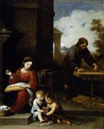 Bartolome Esteban Perez Murillo  - Bilder Gemälde - Holy Family with the Infant St John