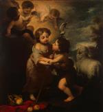 Bartolome Esteban Perez Murillo  - Bilder Gemälde - Infant Jesus and Saint John