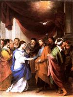Bartolome Esteban Perez Murillo  - Bilder Gemälde - Marriage of the Virgin