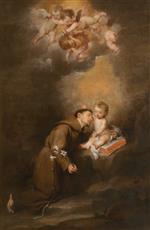 Bartolome Esteban Perez Murillo  - Bilder Gemälde - Saint Anthony of Padua with the Infant