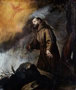 Bartolome Esteban Perez Murillo  - Bilder Gemälde - Saint Francis Receiving the Stigmata
