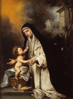 Bartolome Esteban Perez Murillo  - Bilder Gemälde - Saint Rose of Lima