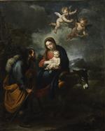 Bartolome Esteban Perez Murillo  - Bilder Gemälde - The Flight into Egypt