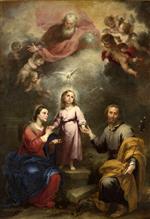 Bartolome Esteban Perez Murillo  - Bilder Gemälde - The Heavenly and Earthly Trinities