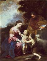 Bartolome Esteban Perez Murillo  - Bilder Gemälde - The Holy Family with the Infant Baptist