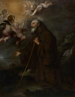 Bartolome Esteban Perez Murillo  - Bilder Gemälde - The Vision of Saint Francis of Paola
