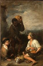 Bartolome Esteban Perez Murillo  - Bilder Gemälde - Three Boys