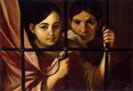 Bartolome Esteban Perez Murillo  - Bilder Gemälde - Two Women Behind a Grille