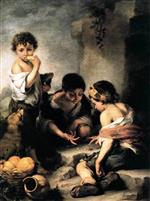 Bartolome Esteban Perez Murillo  - Bilder Gemälde - Young Boys Playing Dice