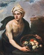 Bartolome Esteban Perez Murillo  - Bilder Gemälde - Young Man with a Basket of Fruit