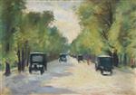 Lesser Ury - Bilder Gemälde - Allee in Tiergarten, Berlin