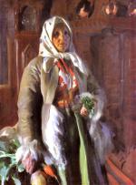 Anders Zorn  - Bilder Gemälde - Mona (Die Mutter des Künstlers)