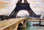 Lesser Ury - Bilder Gemälde - Eiffel Tower