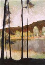 Lesser Ury  - Bilder Gemälde - Grunewaldsee, Berlin