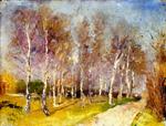 Lesser Ury  - Bilder Gemälde - Herbstlandschaft (Mark Brandenburg)