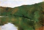 Lesser Ury  - Bilder Gemälde - Lake in Mark Brandenburg